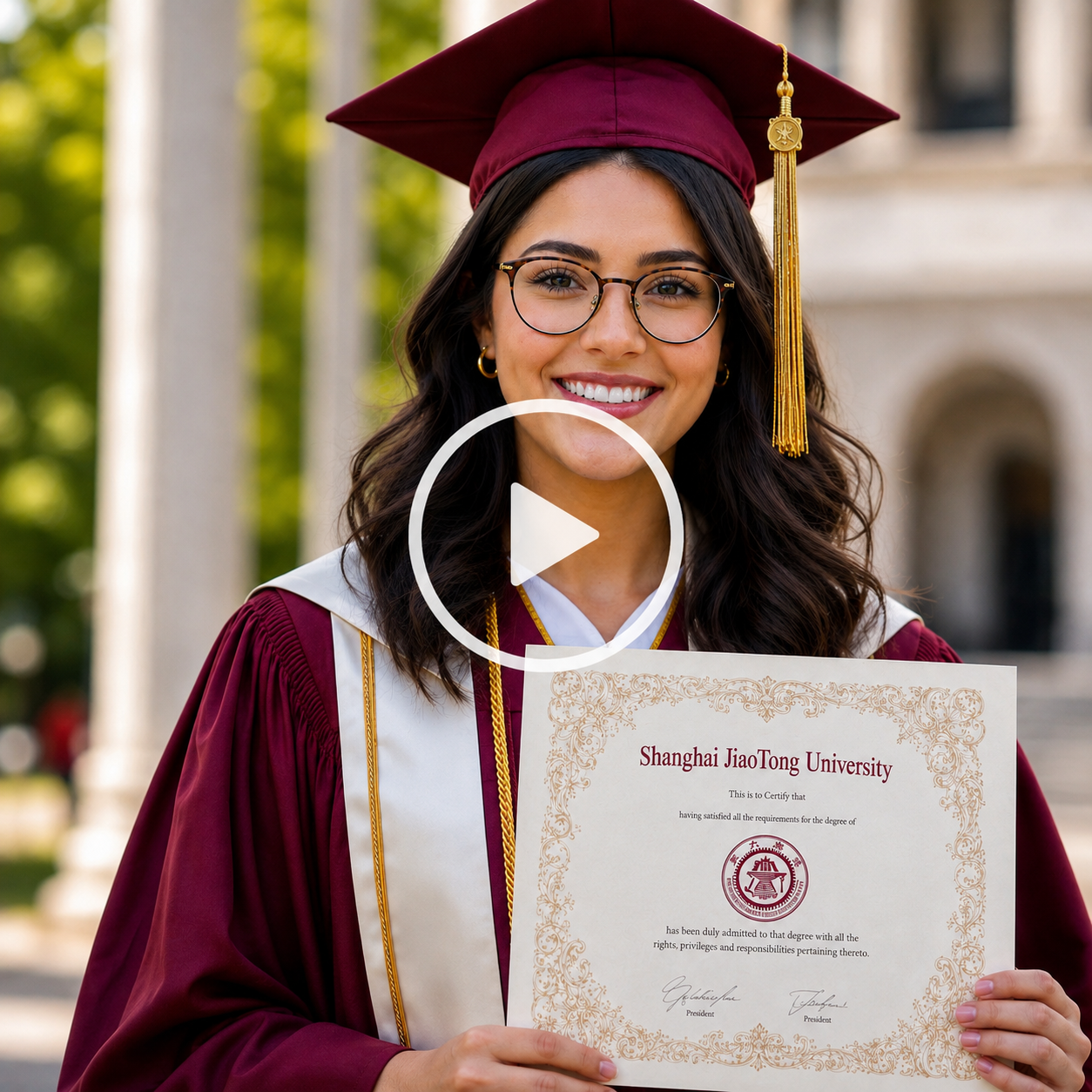 Graduate holding an acceptance document